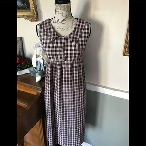 Rare Vintage 1980’s Gingham Collar Dress